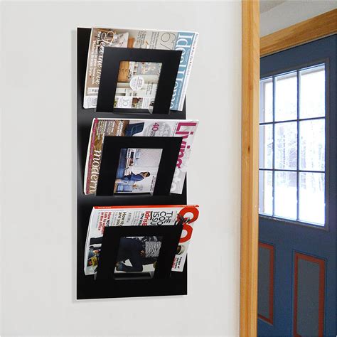 steel magazine rack wall mounted